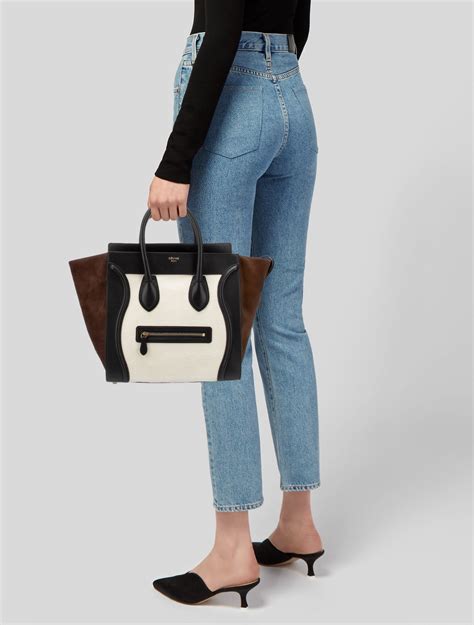 Celine Ponyhair Mini Luggage Tote 